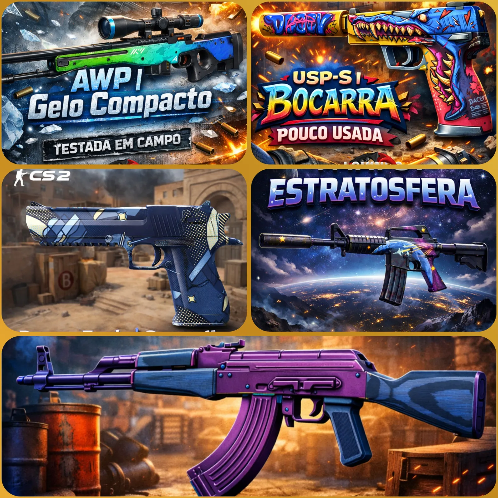 PREMIO 49 - 5 SKINS E 5 GANHADORES R$ 5,72